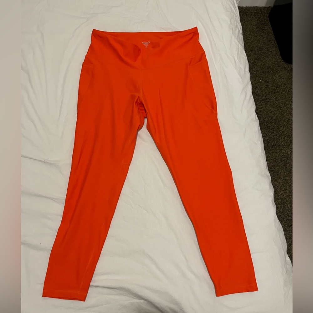 Old Navy Active High Rise Tight 25” Bright Orange Size XXL